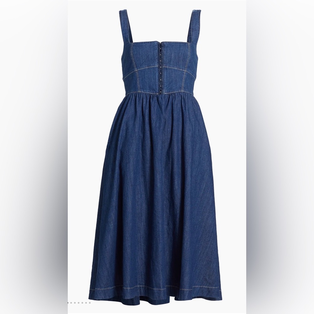 Reformation Indigo Denim Midi Dress